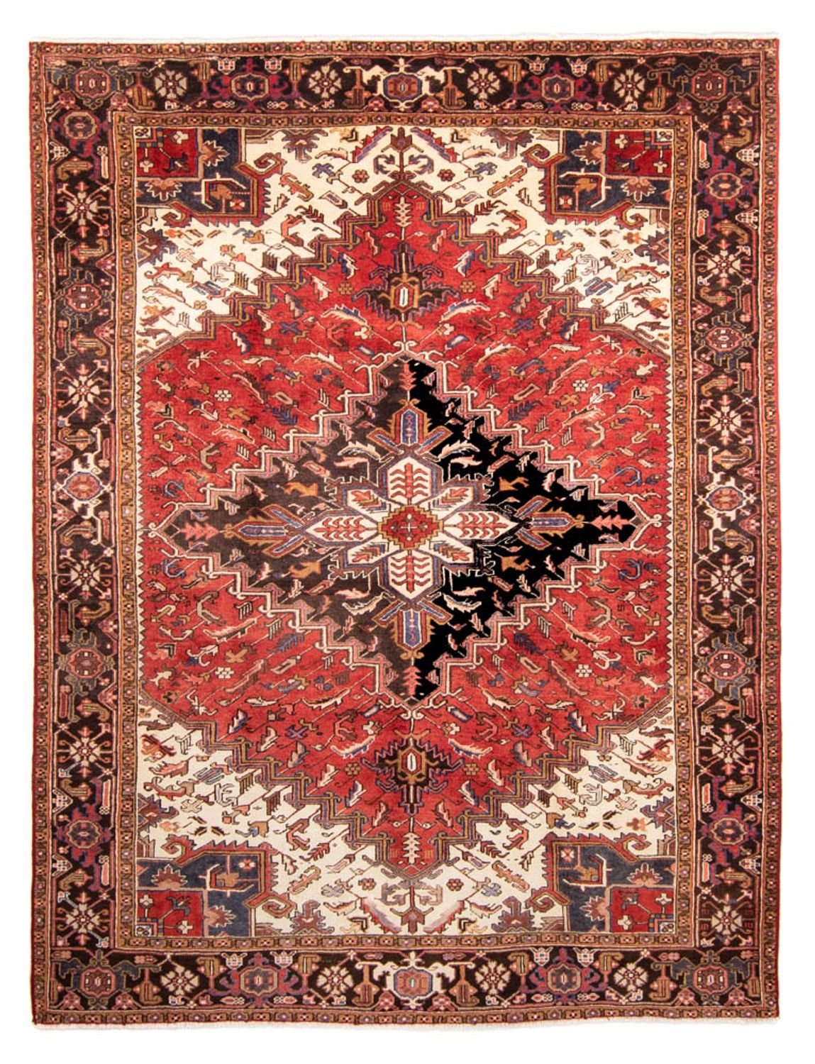 Tapis persan - Nomadic - 331 x 248 cm - rouge foncé