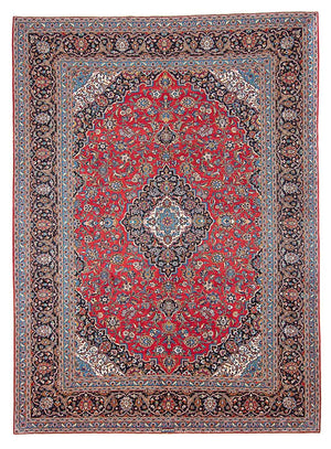 Tapis persan - Keshan - 400 x 398 cm - rouge