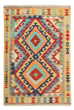 Tapis Kelim - Splash - 125 x 80 cm - multicolore