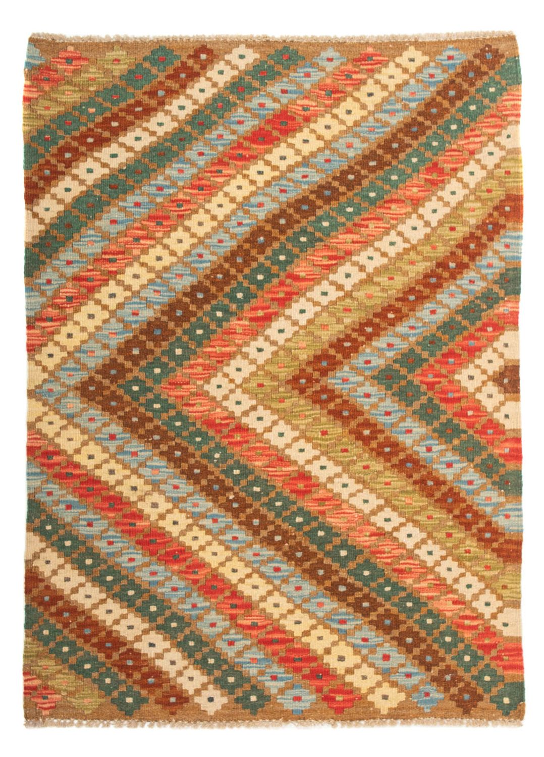 Tapis Kelim - Splash - 125 x 80 cm - multicolore