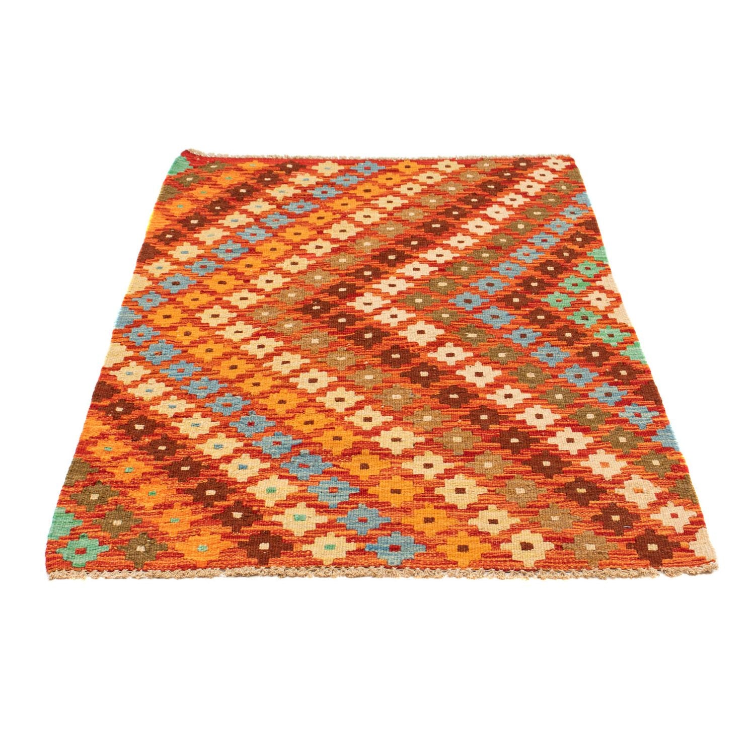 Tapis Kelim - Splash - 121 x 89 cm - multicolore