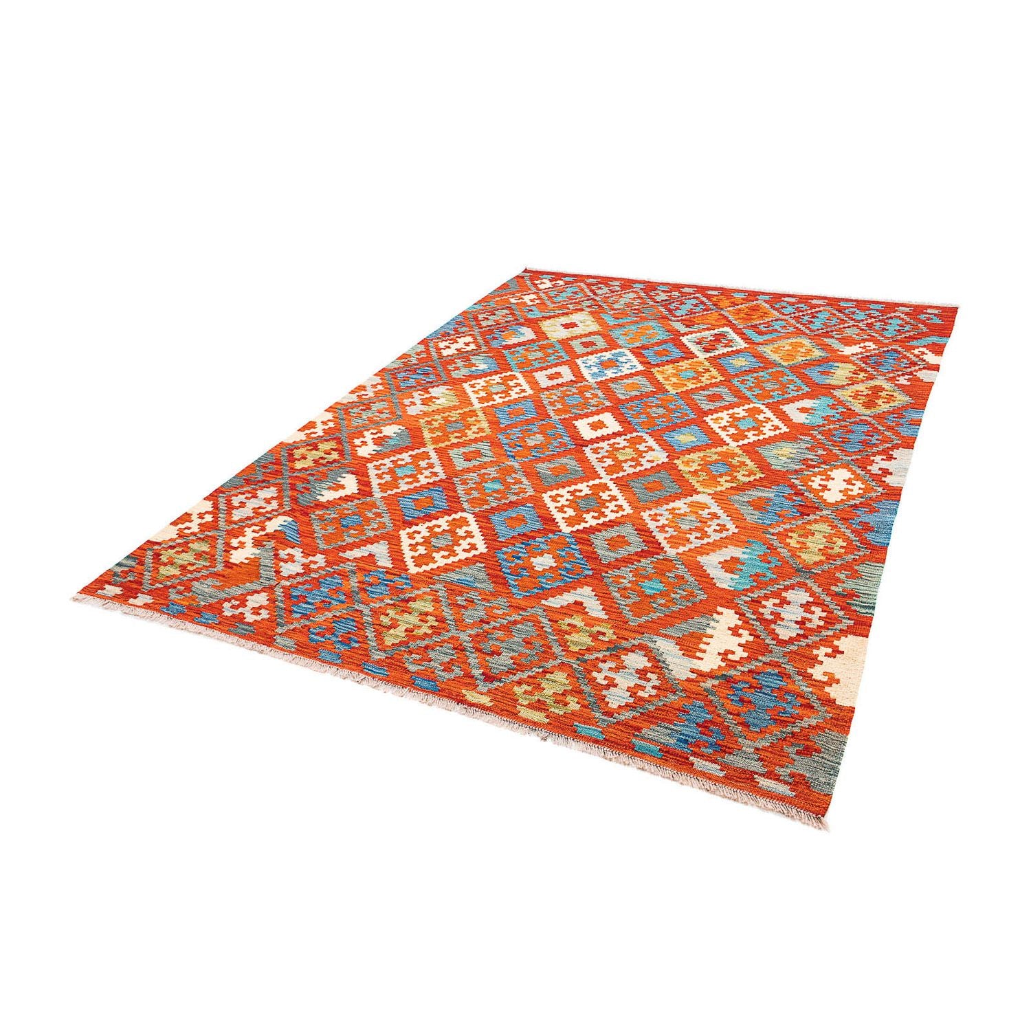 Tapis Kelim - Splash - 226 x 170 cm - multicolore
