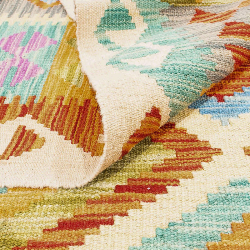 Tapis Kelim - Splash - 246 x 185 cm - multicolore