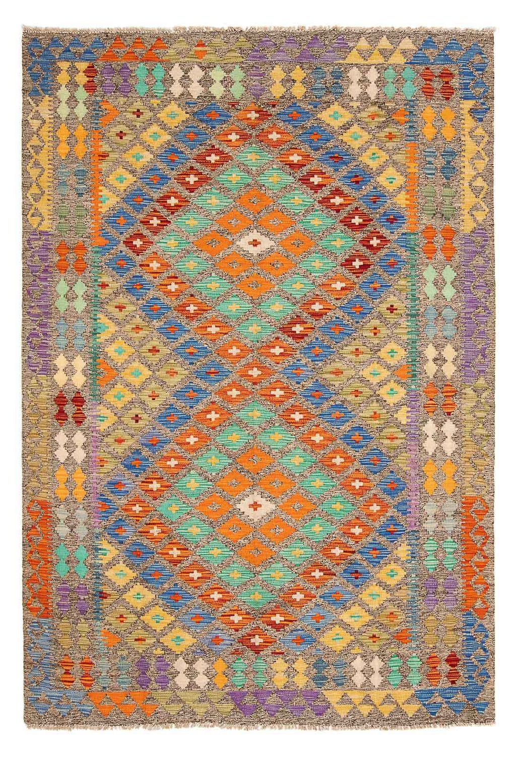 Tapis Kelim - Splash - 234 x 169 cm - multicolore