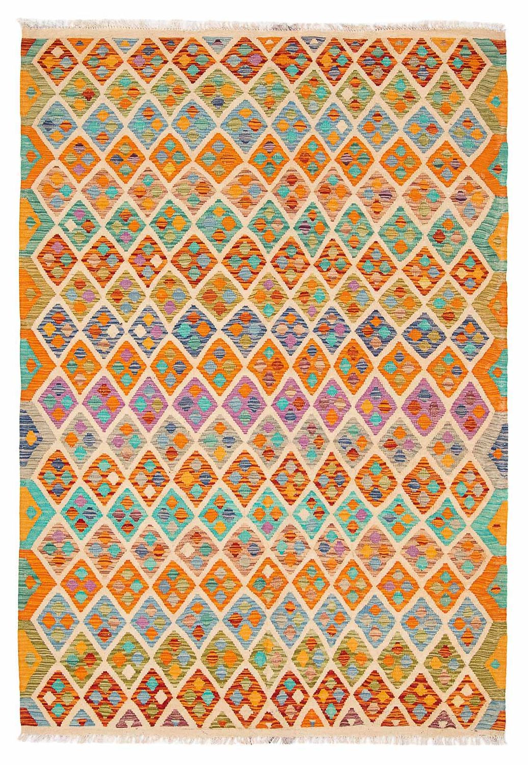 Tapis Kelim - Splash - 250 x 180 cm - multicolore