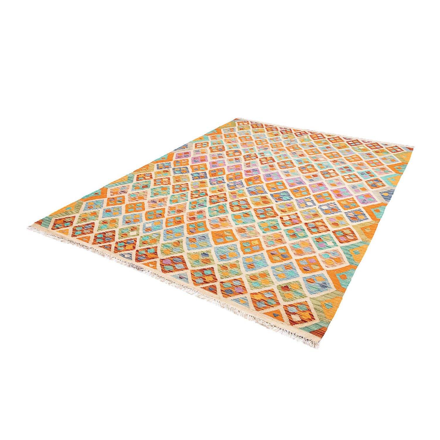 Tapis Kelim - Splash - 250 x 180 cm - multicolore