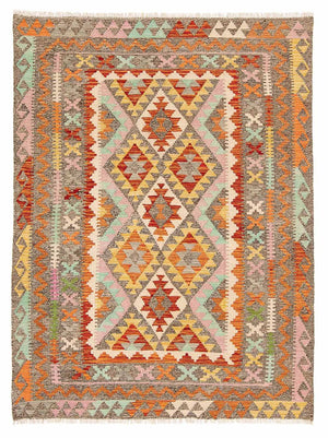 Tapis Kelim - Splash - 188 x 153 cm - multicolore
