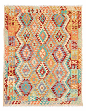 Tapis Kelim - Splash - 193 x 158 cm - multicolore