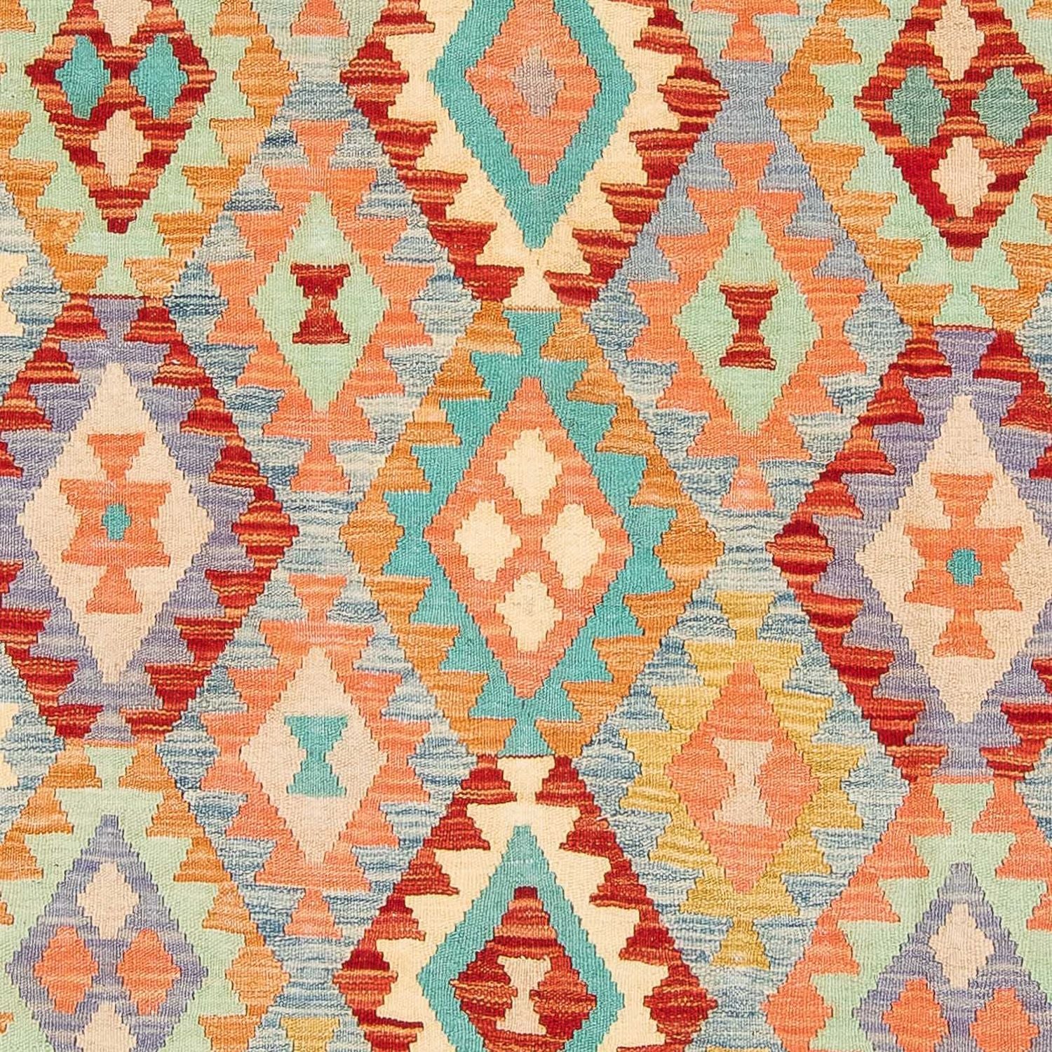 Tapis Kelim - Splash - 193 x 158 cm - multicolore
