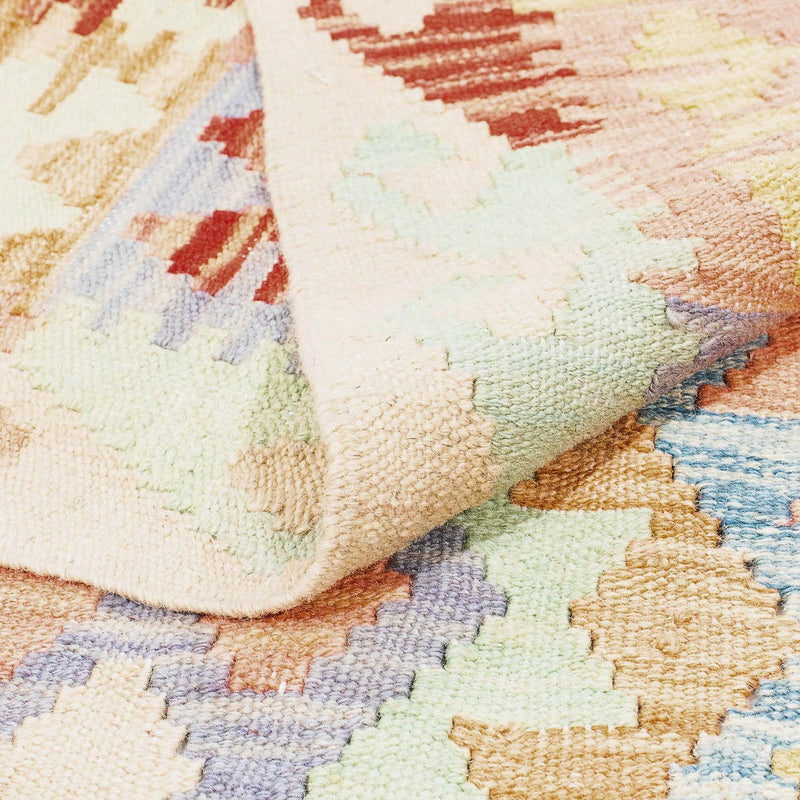 Tapis Kelim - Splash - 193 x 158 cm - multicolore