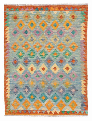 Tapis Kelim - Splash - 180 x 136 cm - bleu clair