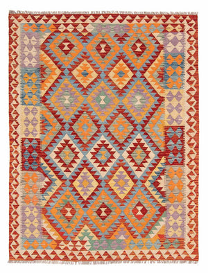 Tapis Kelim - Splash - 194 x 152 cm - multicolore
