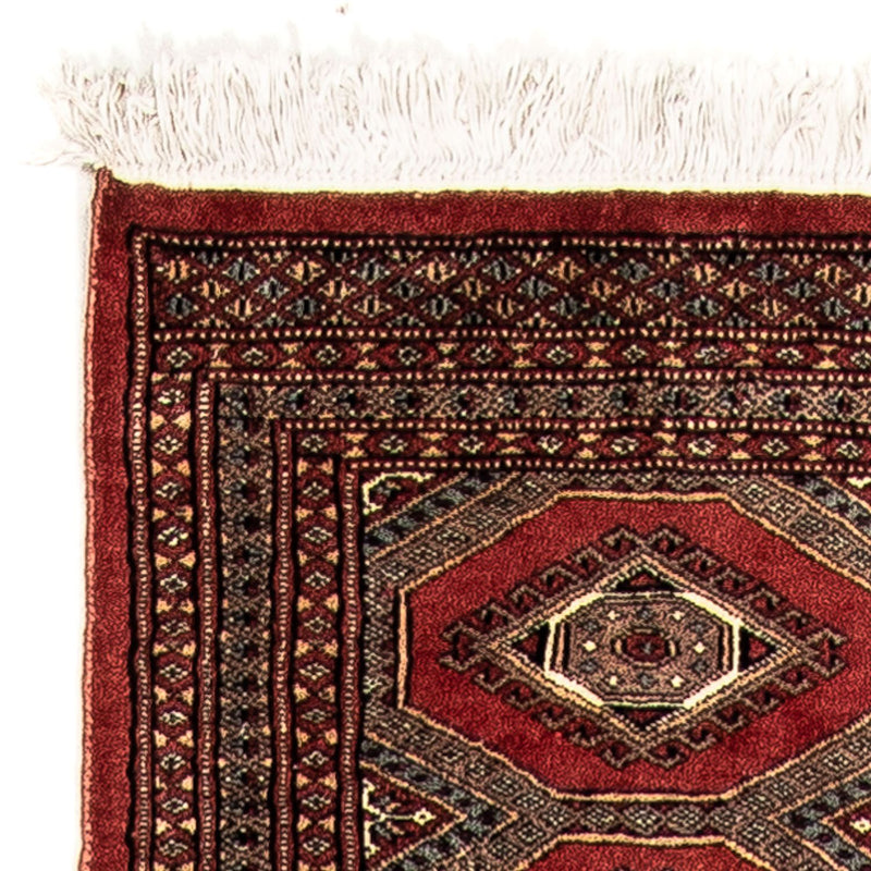 Tapis de couloir Tapis afghan - Boukhara - 396 x 64 cm - rouge foncé
