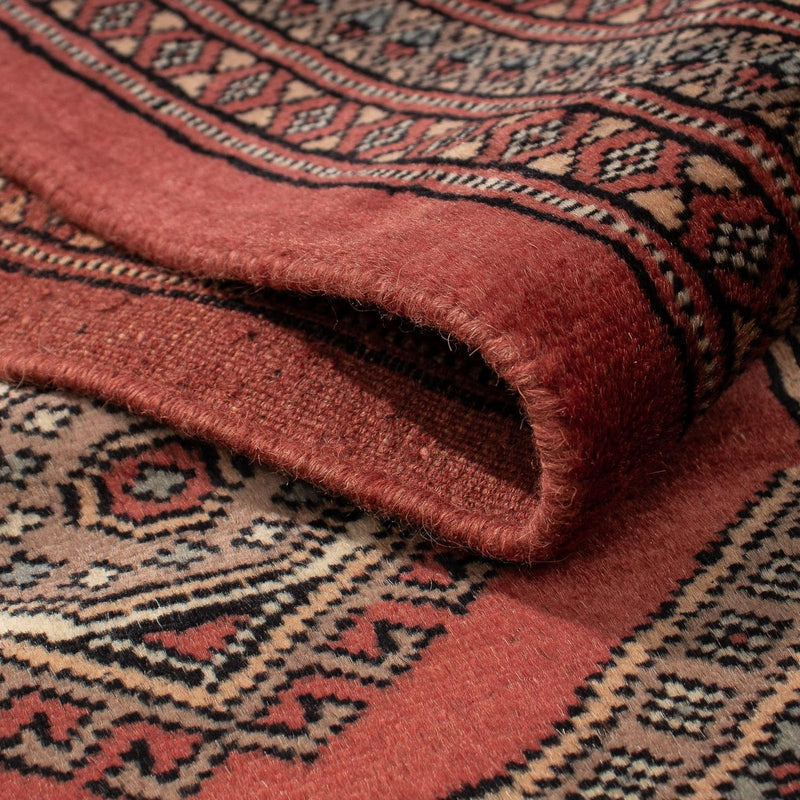 Tapis de couloir Tapis afghan - Boukhara - 396 x 64 cm - rouge foncé