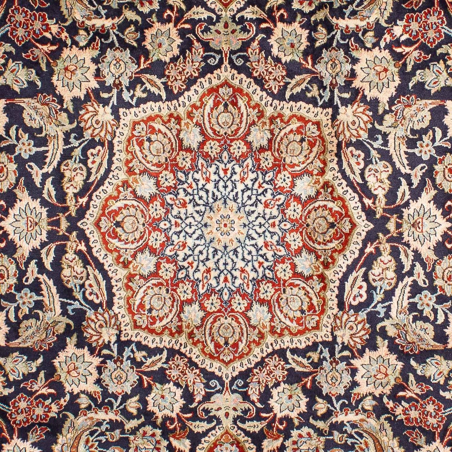 Tapis persan - Classique - 300 x 196 cm - bleu foncé