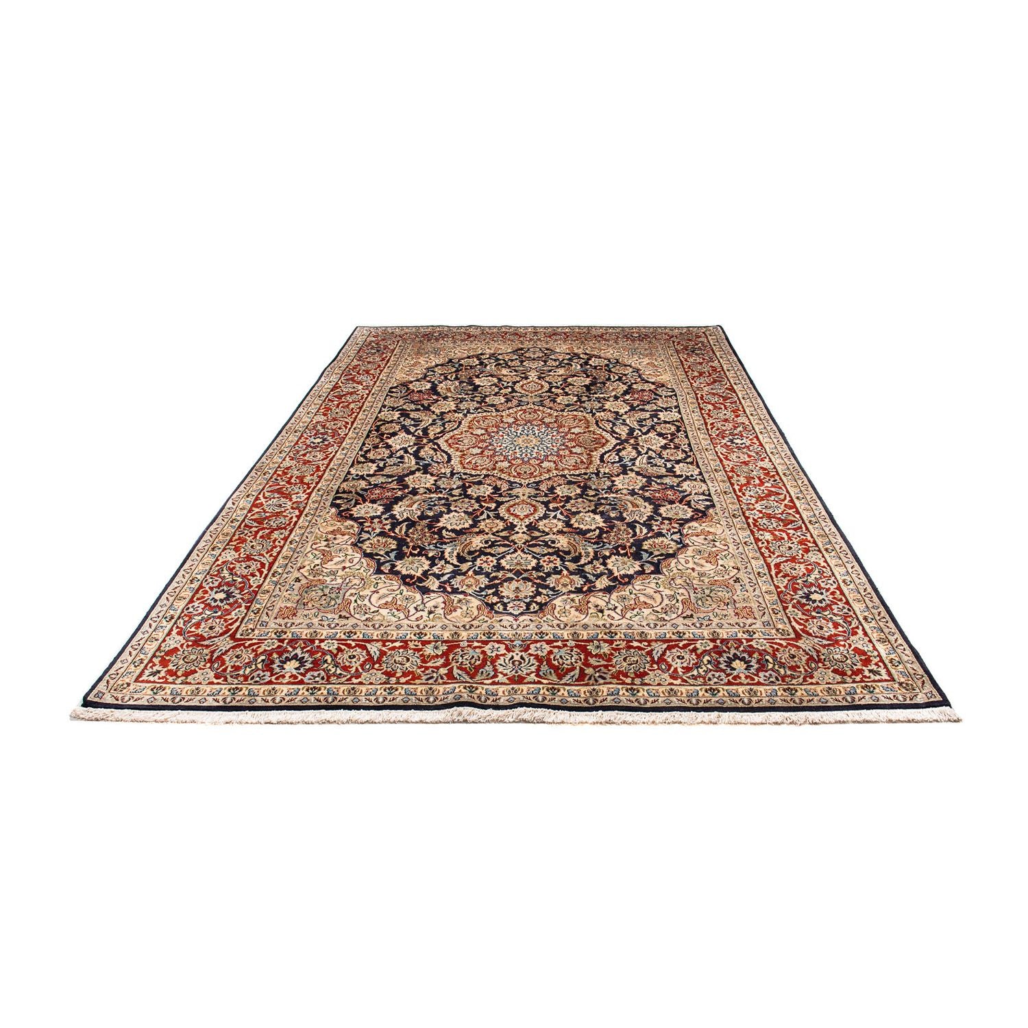 Tapis persan - Classique - 300 x 196 cm - bleu foncé