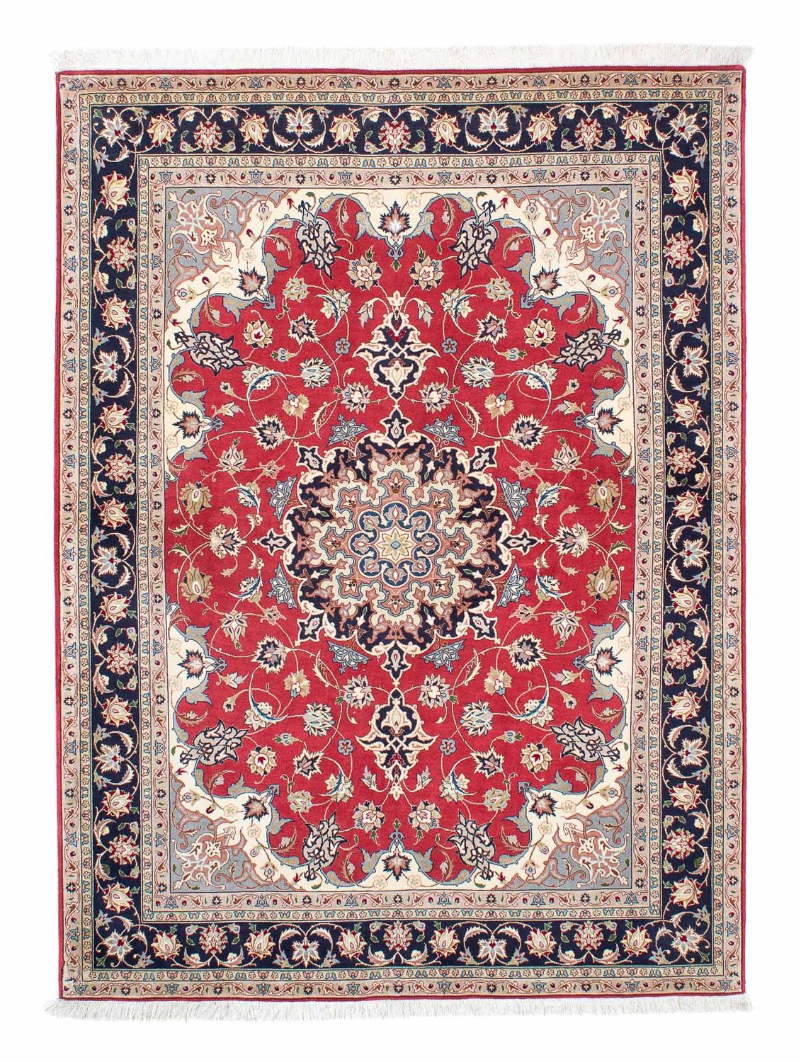 Tapis persan - Tabriz - 207 x 150 cm - rouge