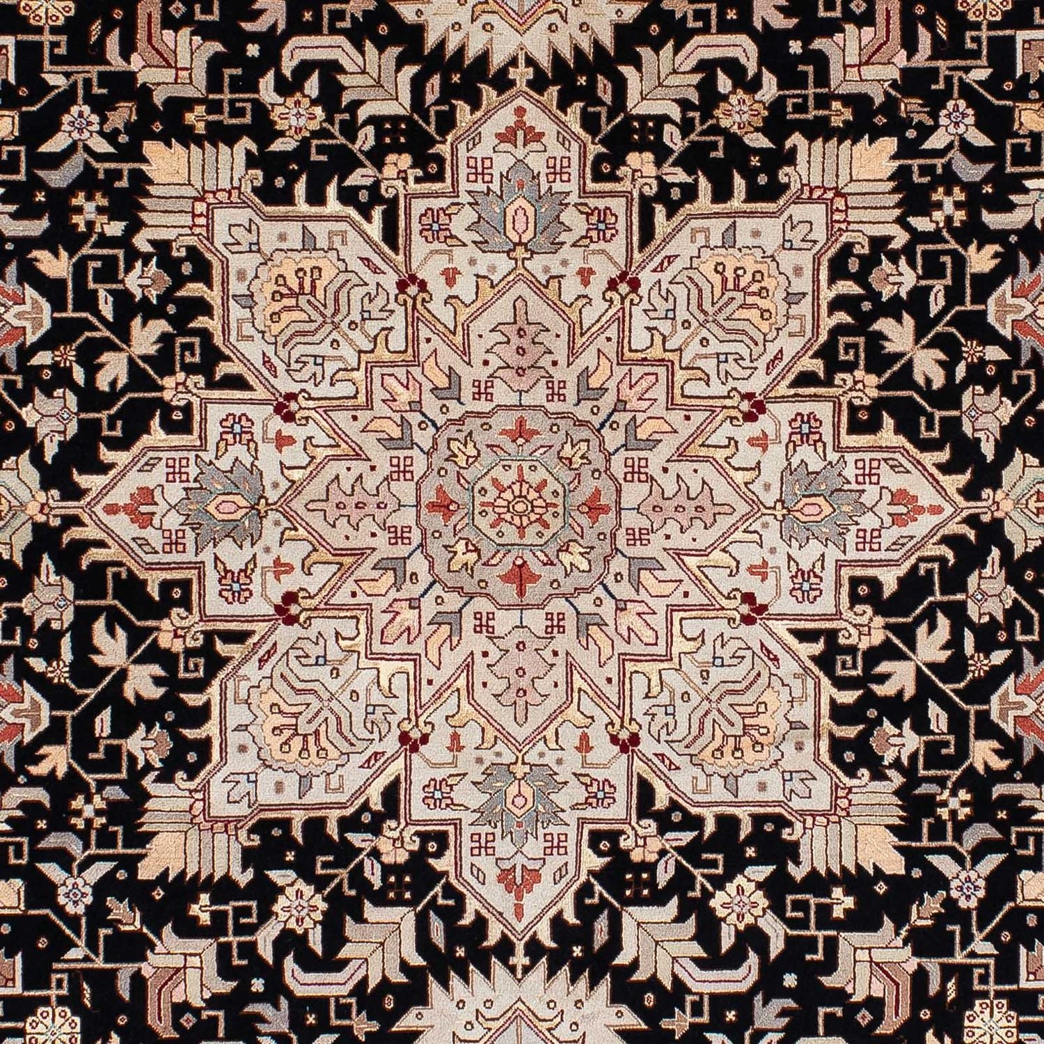 Tapis persan - Tabriz - Premium - 206 x 151 cm - bleu foncé
