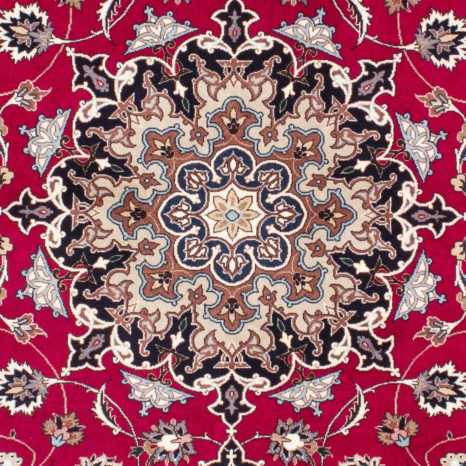 Tapis persan - Tabriz - Royal - 200 x 155 cm - rouge foncé