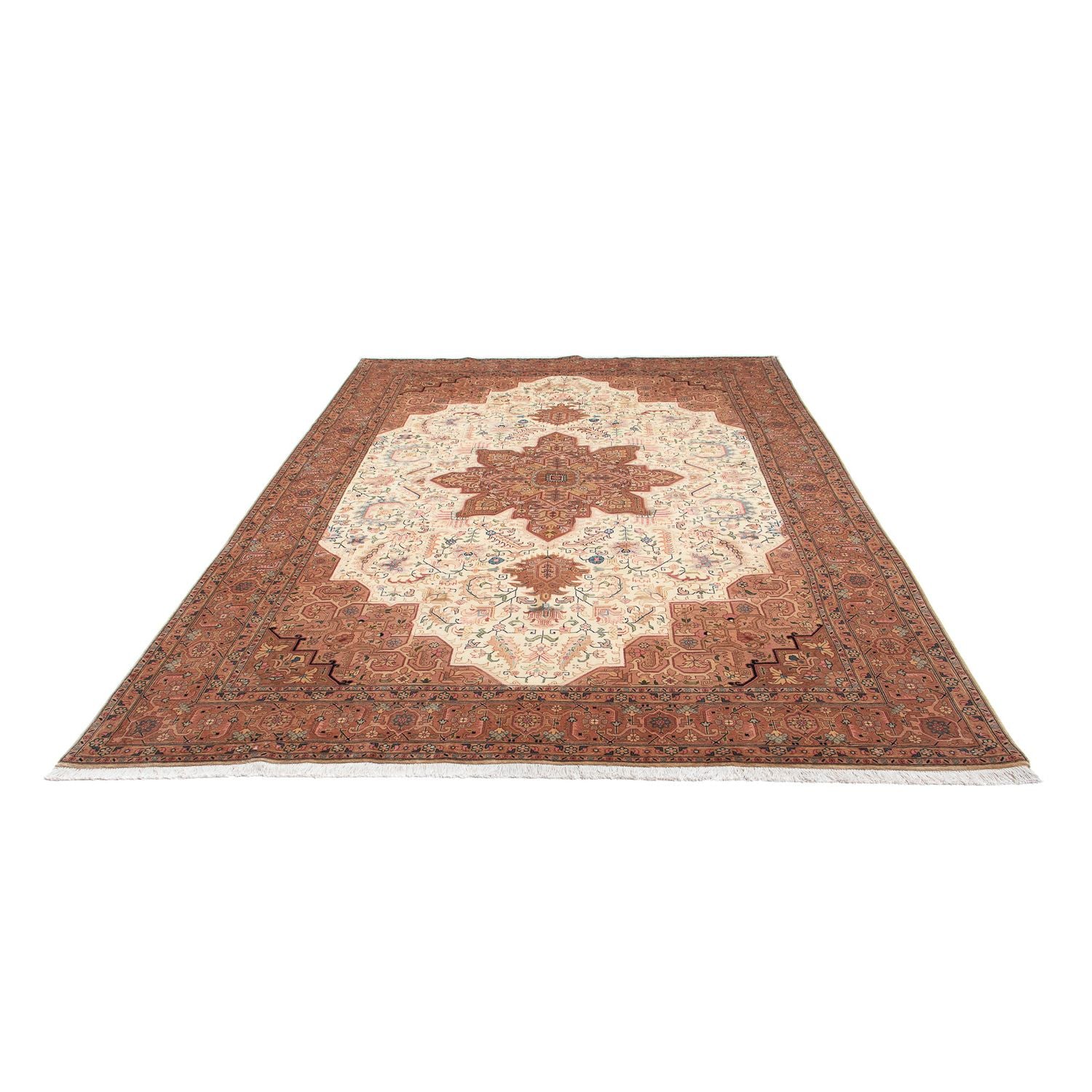 Tapis persan - Tabriz - 313 x 203 cm - marron