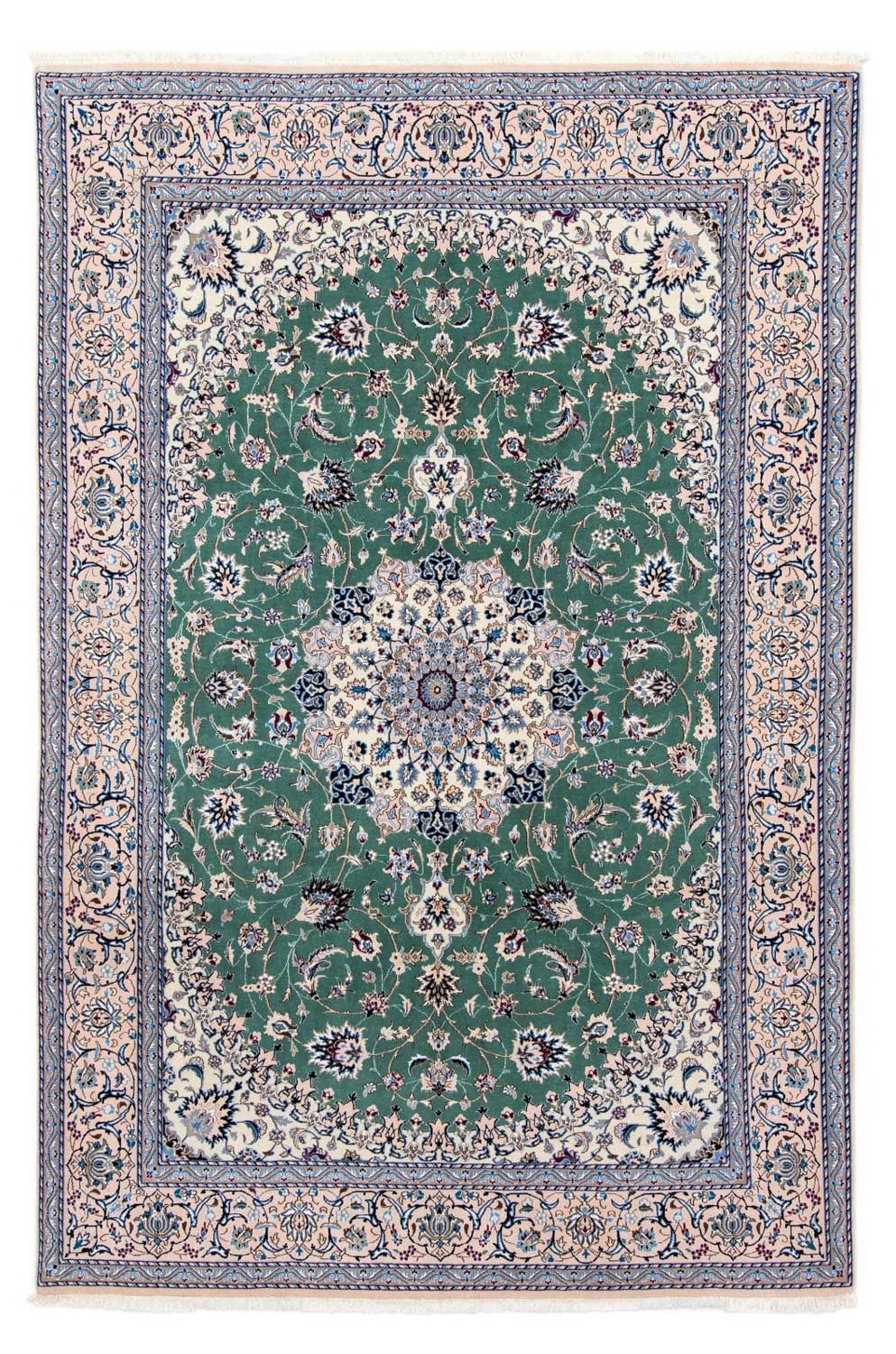 Tapis persan - Nain - Royal - 302 x 200 cm - vert