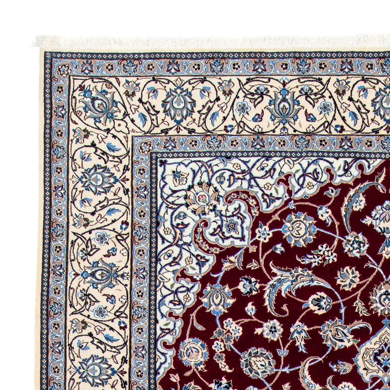 Tapis persan - Nain - Royal - 298 x 206 cm - rouge foncé
