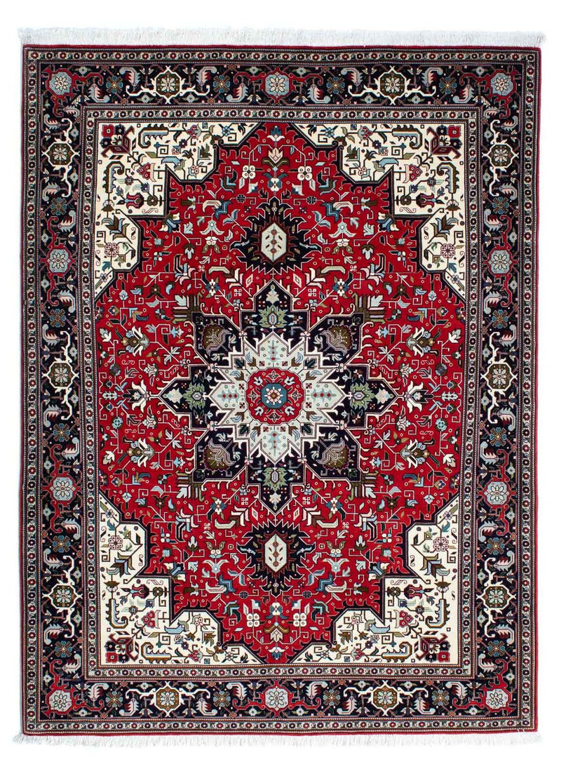Tapis persan - Tabriz - Royal - 212 x 154 cm - rouge foncé