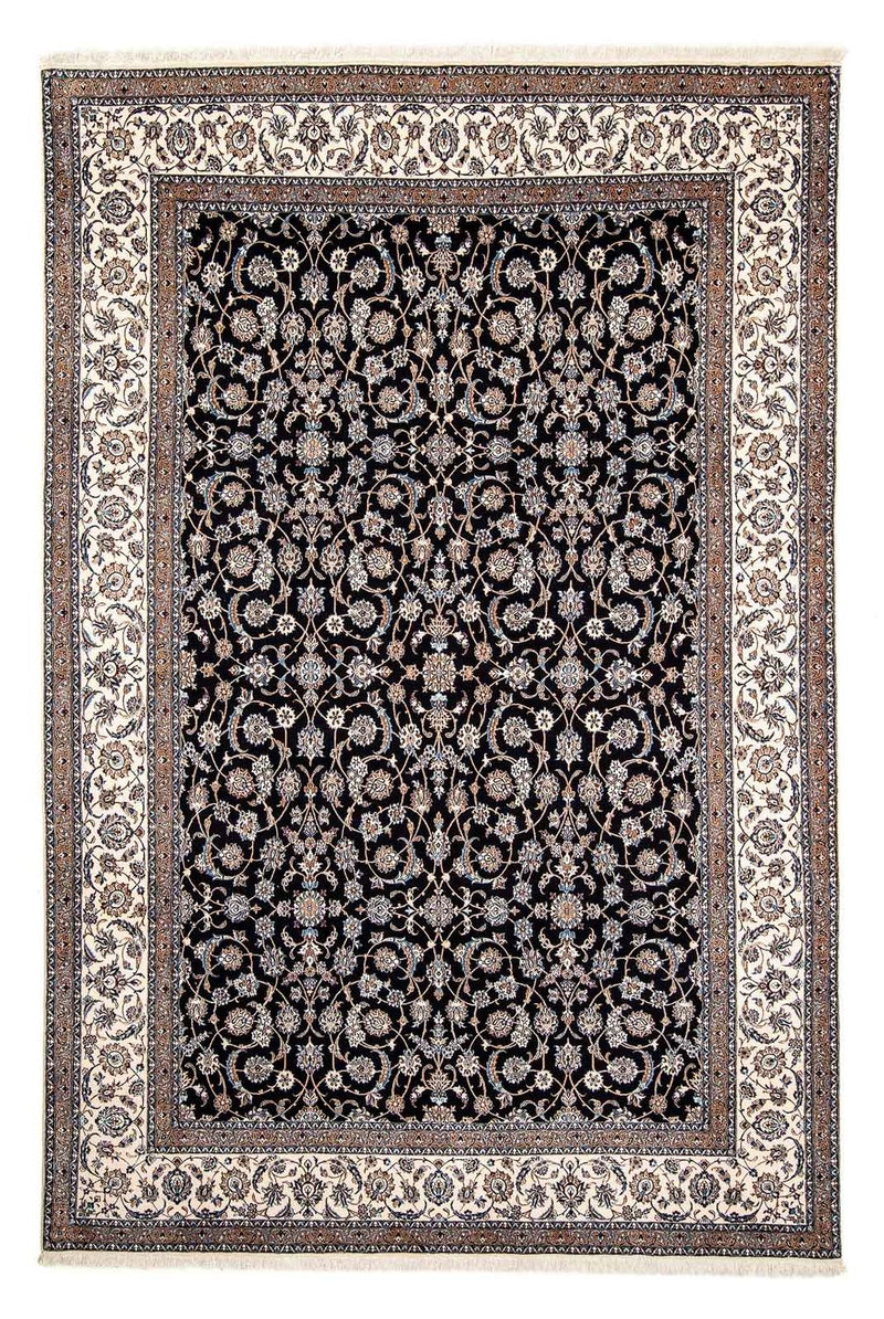 Tapis persan - Nain - Premium - 303 x 202 cm - bleu foncé