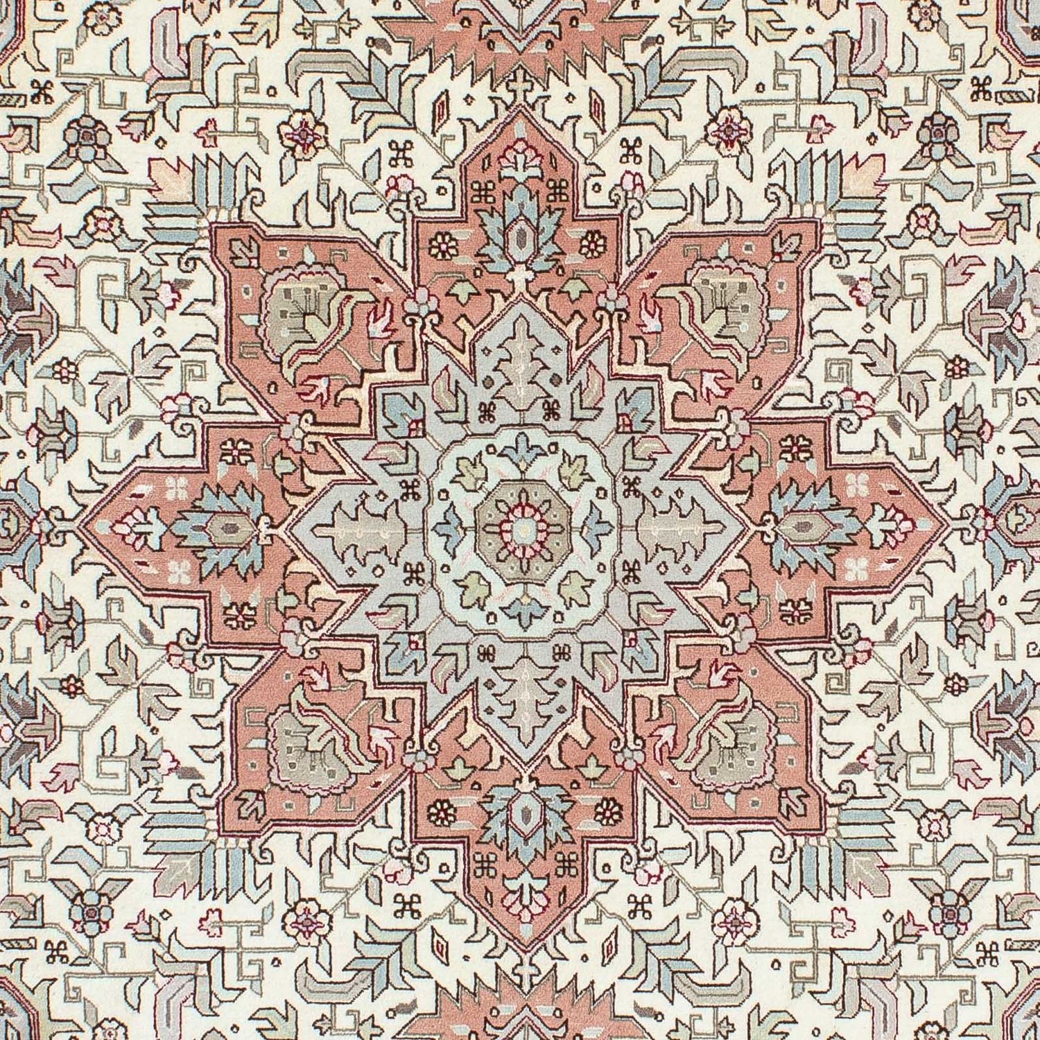 Tapis persan - Tabriz - Royal - 218 x 152 cm - beige