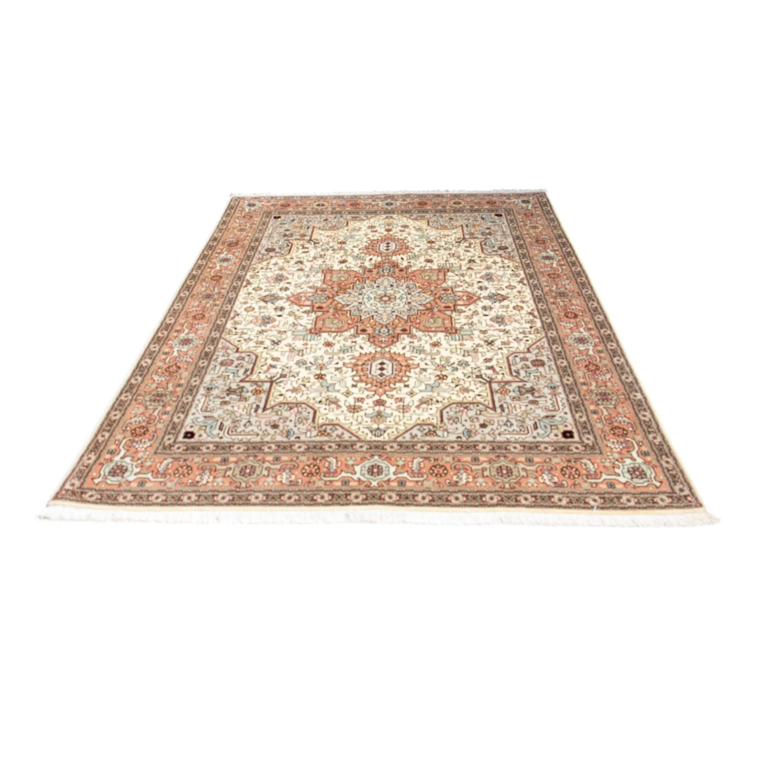Tapis persan - Tabriz - Royal - 218 x 152 cm - beige