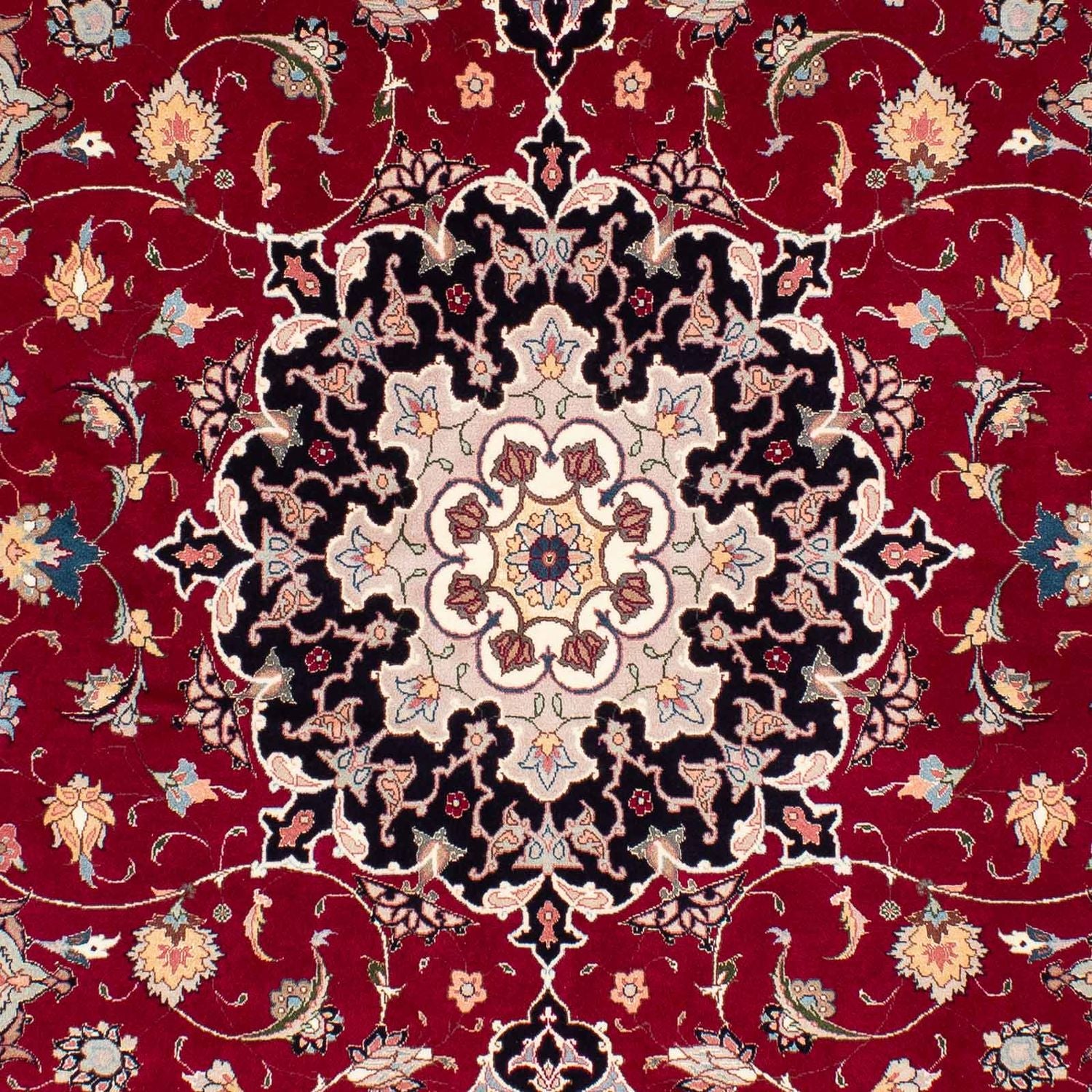 Tapis persan - Tabriz - Royal - 246 x 172 cm - rouge foncé