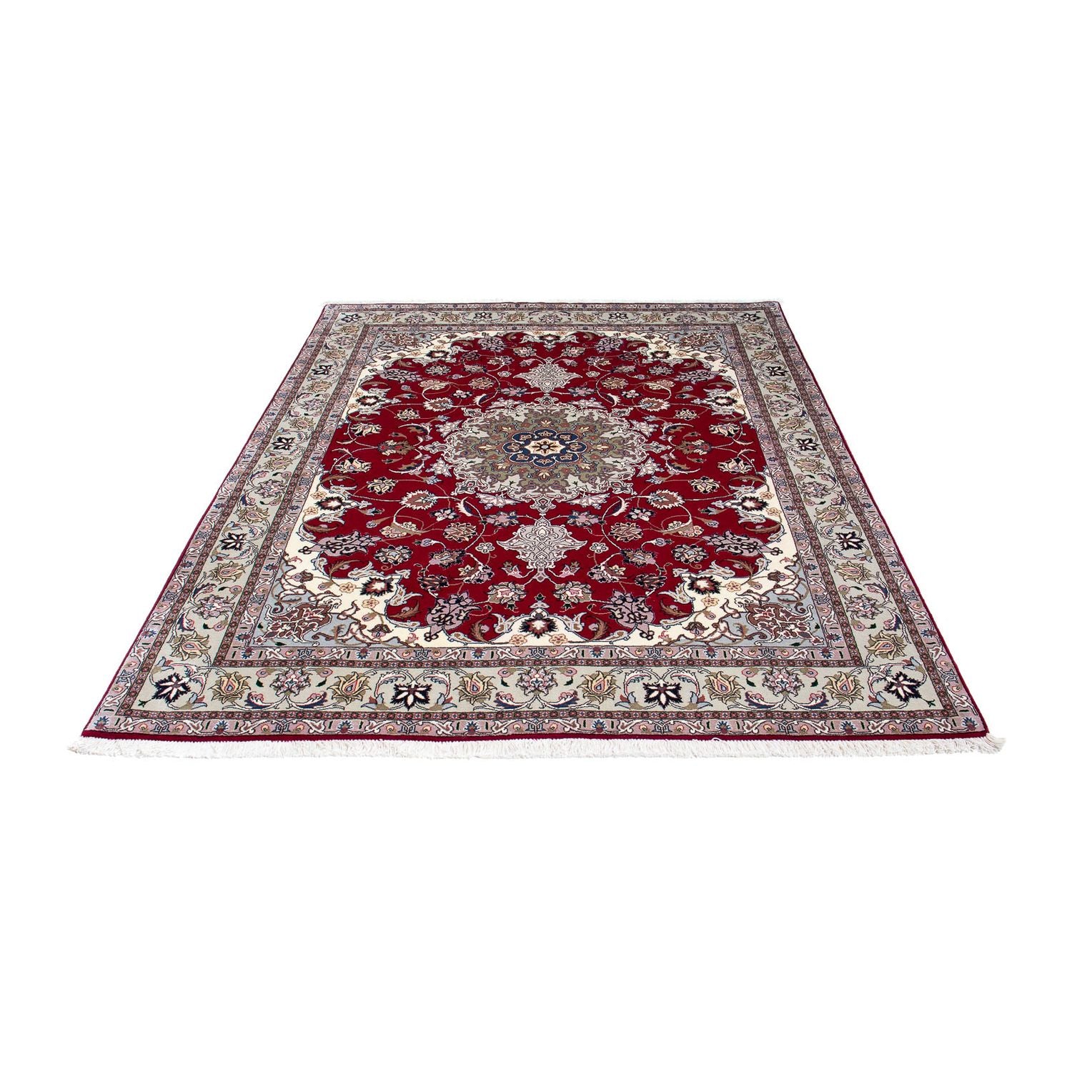 Tapis persan - Tabriz - Royal - 202 x 150 cm - rouge foncé