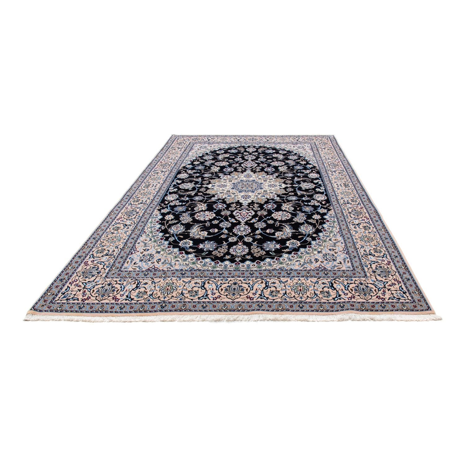 Tapis persan - Nain - Royal - 295 x 204 cm - noir