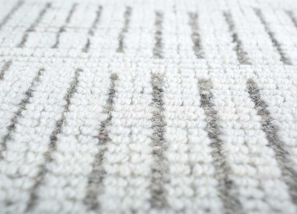 Tapis en laine carré  - 75 x 75 cm - crème