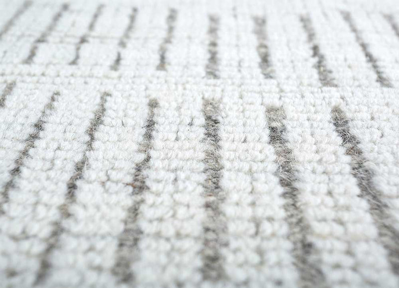 Tapis en laine carré  - 75 x 75 cm - crème