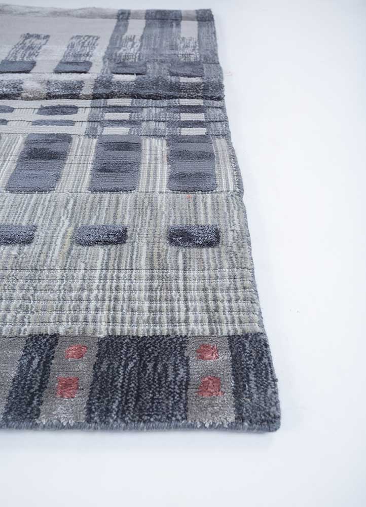 Tapis en viscose carré  - 90 x 90 cm - multicolore