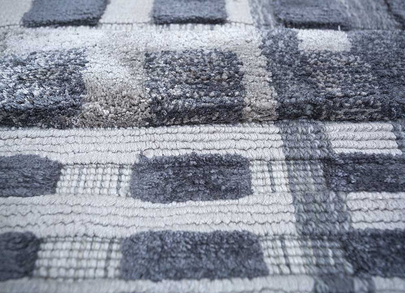Tapis en viscose carré  - 90 x 90 cm - multicolore