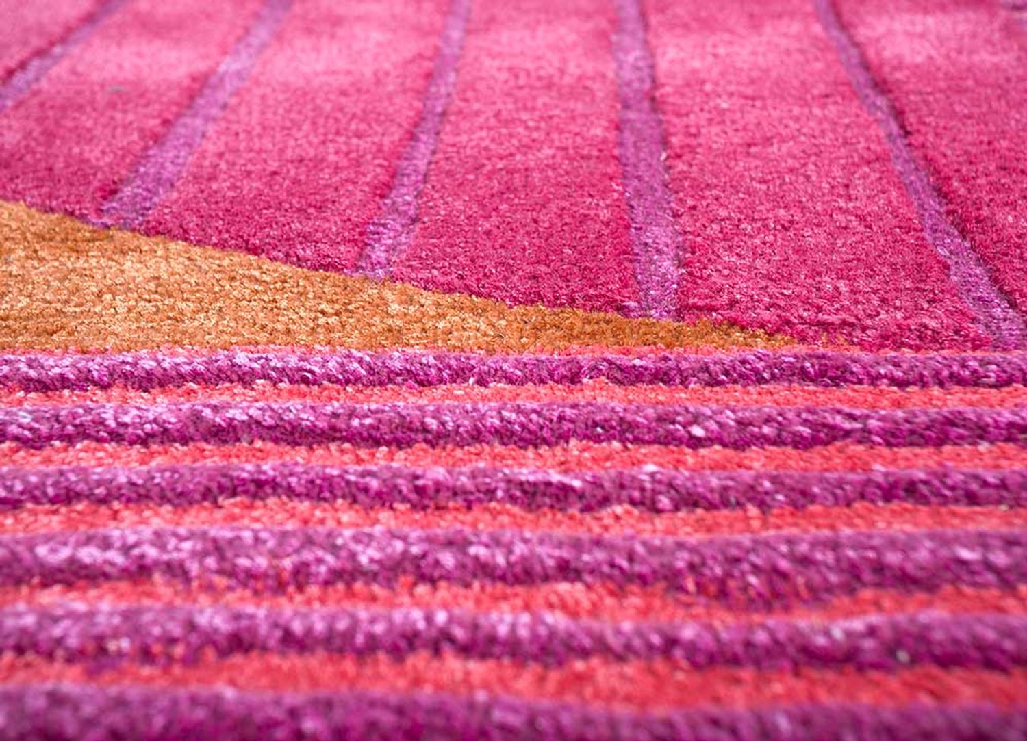 Tapis en laine originale  - 270 x 180 cm - rose