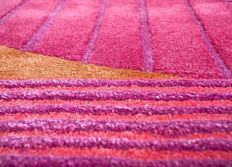 Tapis en laine originale  - 270 x 180 cm - rose