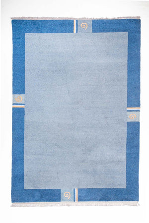 Tapis Népalais - 300 x 200 cm - bleu clair
