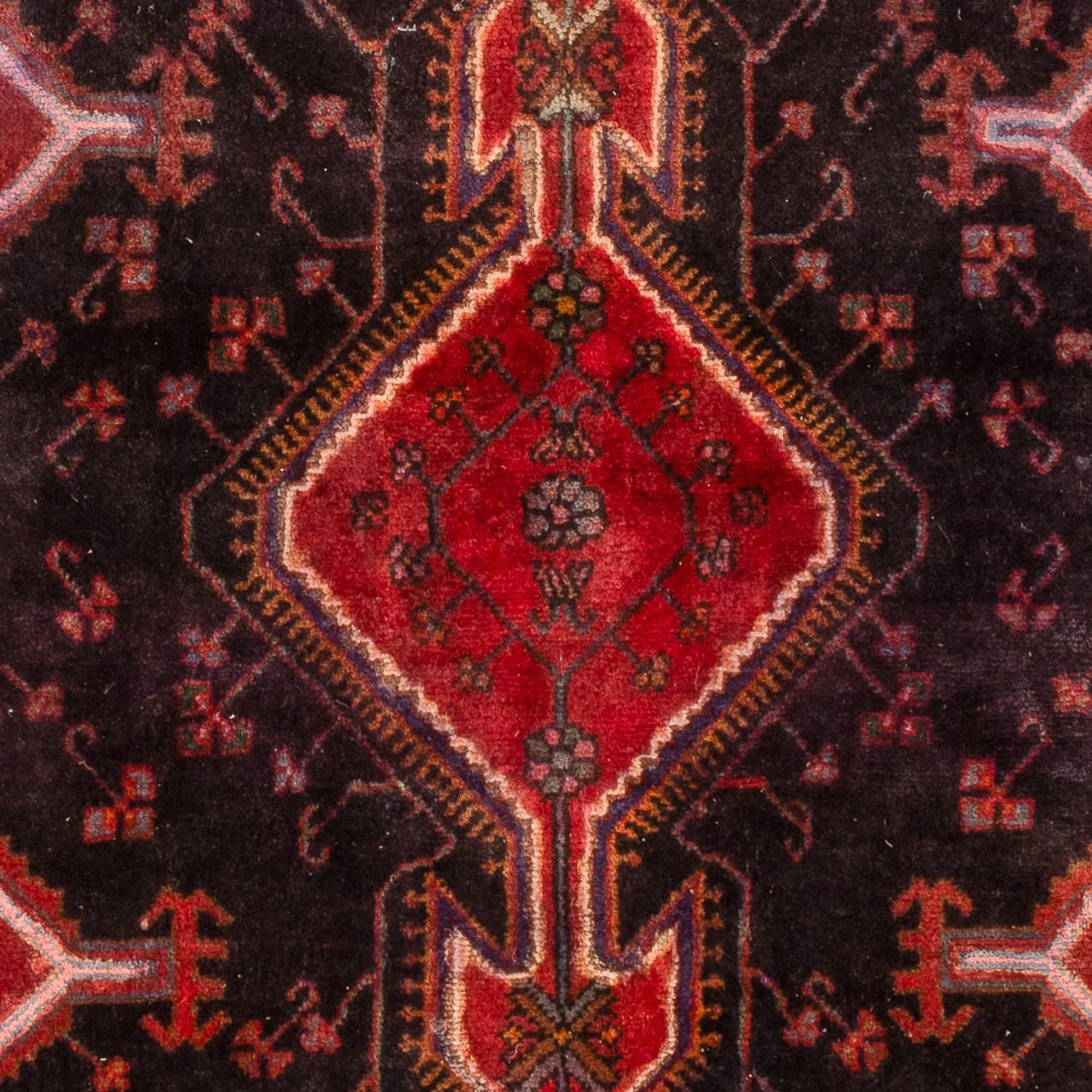 Tapis de couloir Tapis persan - Nomadic - 197 x 77 cm - rouge foncé